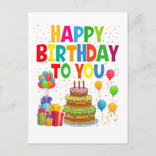 Happy Birthday to You Invitation Postcard