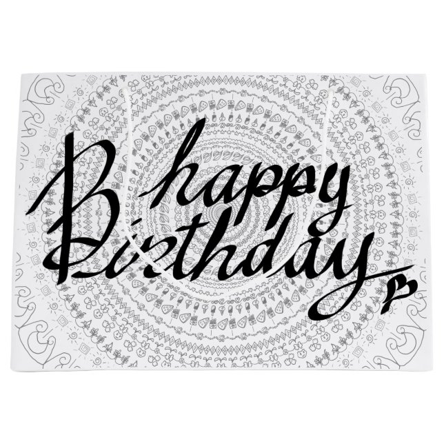 Happy Birthday to you. Large Gift Bag (Front)