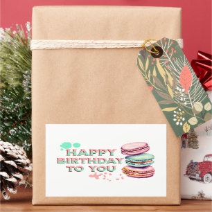Happy Birthday To You   Macaron Rectangular Sticker