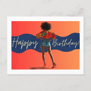 Happy Birthday To You Melanin Sista Black Queen Postcard