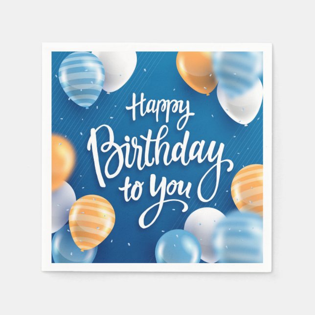 Happy Birthday to You Napkin (Front)