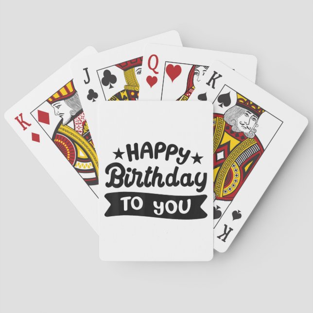 Happy Birthday to you Playing Cards (Back)