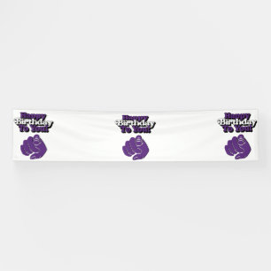 Happy Birthday To You Purple 2.5x12 Vinyl Banner