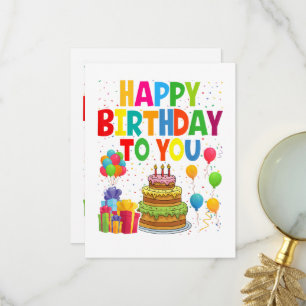 Happy Birthday to You Thank You Card