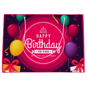 Happy Birthday to You - Wish You All The Best Large Gift Bag