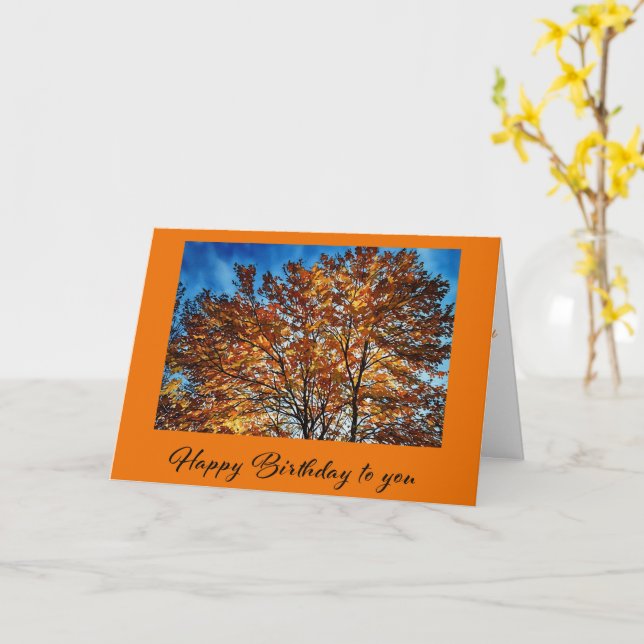 Happy Birthday To YouFolded Greeting Card (Yellow Flower)