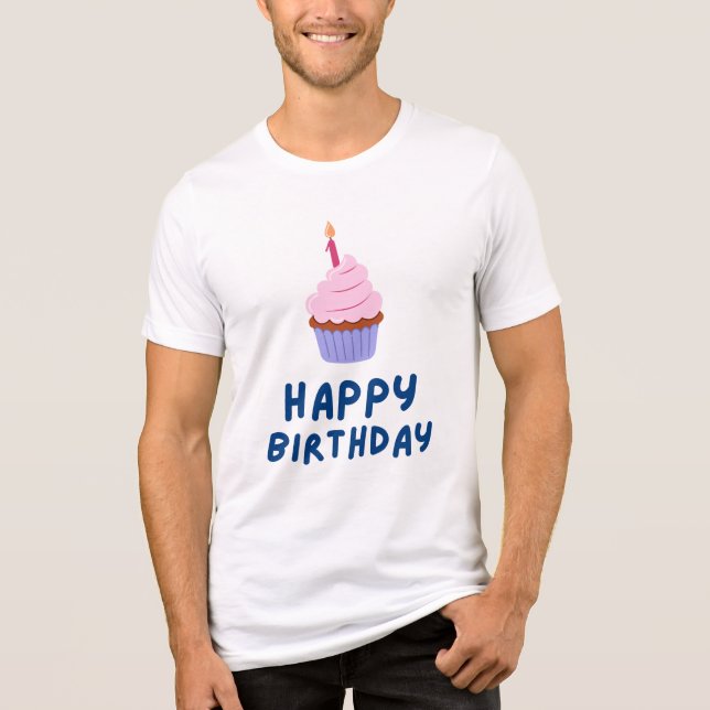 Happy Birthday Tri-Blend Shirt (Front)
