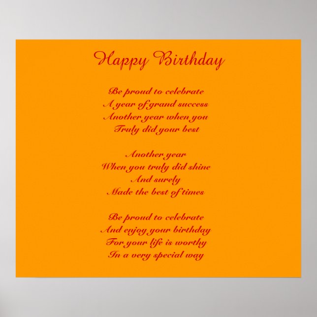 Happy birthday tribute poster (Front)