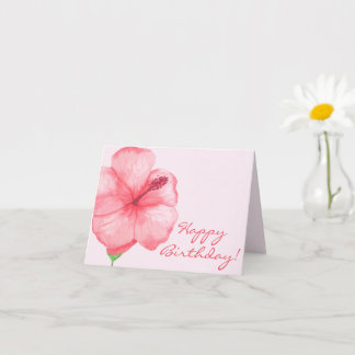 Happy Birthday | Tropical Hibiscus Flower Card