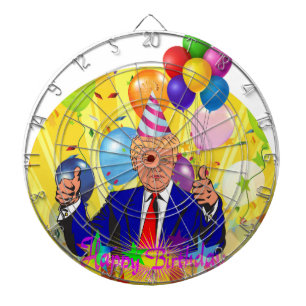 happy birthday trump dartboard