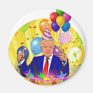 happy birthday trump magnet