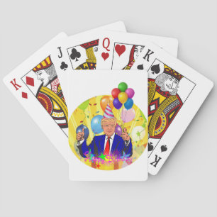 happy birthday trump playing cards