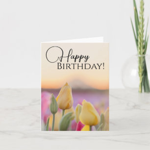 Happy Birthday Tulip Greeting Card