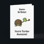 Happy Birthday - Turtle Card<br><div class="desc">Some adult sea turtles can live to be over 140 years old,  so why don't they celebrate birthdays?</div>