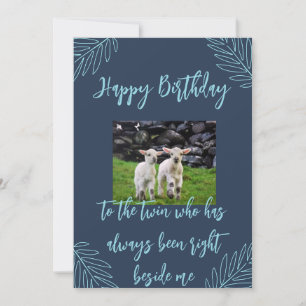 Happy Birthday Twin Holiday Card