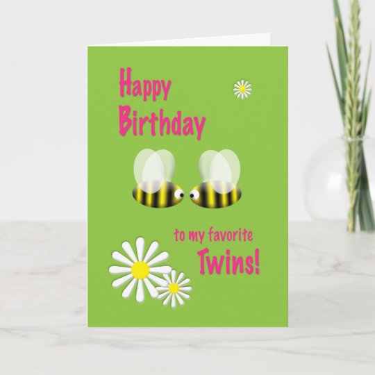 Kudosprs Com Partially Customizable Twin Birthday Card Happy Birthday Older Twin Stationery Stationery Party Supplies