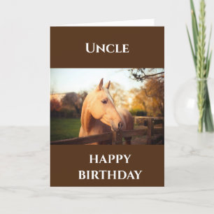 **"HAPPY BIRTHDAY*** UNCLE CARD from COOL HORSE