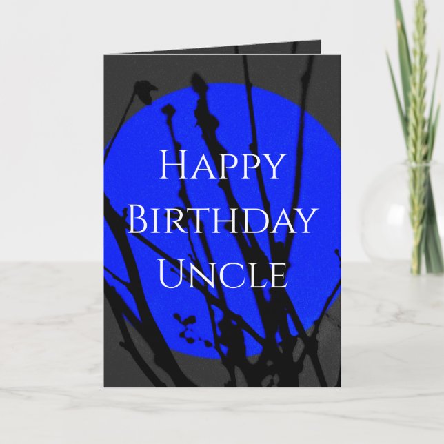 Happy Birthday Uncle Greeting Card (Front)