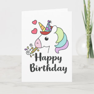 Happy Birthday Unicorn – Cute Party Design Card