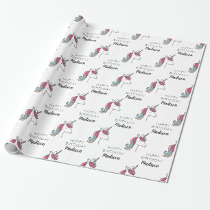 Happy Birthday Unicorn Wrapping Paper