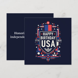 Happy Birthday USA 250 Holiday Card
