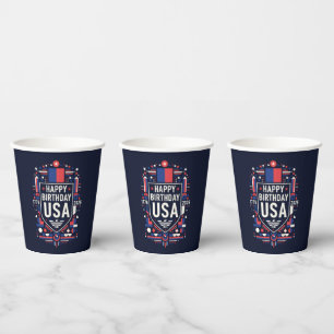 Happy Birthday USA 250 Paper Cups