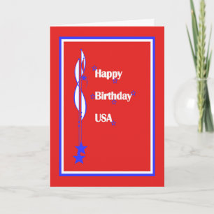 Happy Birthday USA Card