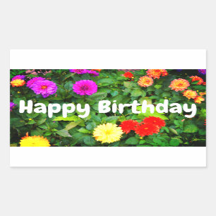 Happy Birthday Various Dahlias #1-2 Stickers