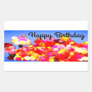 Happy Birthday Various Dahlias #2-3 Stickers