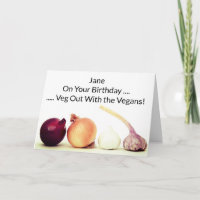 Happy Birthday Vegan Vegetables