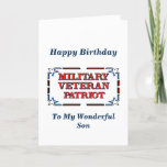 Happy Birthday Veteran Son Card<br><div class="desc">Christian Birthday Card for Military Veteran Son!   Includes Blessing Scripture and Birthday wishes inside.</div>