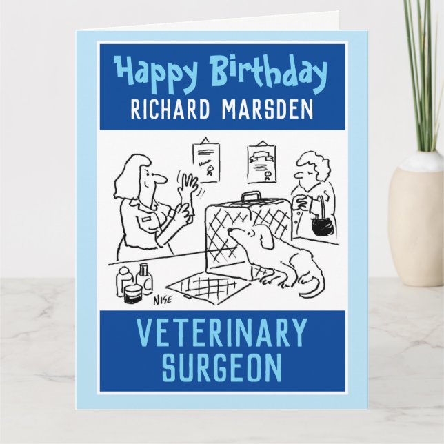 Happy Birthday Veterinary Surgeon Card (Front)