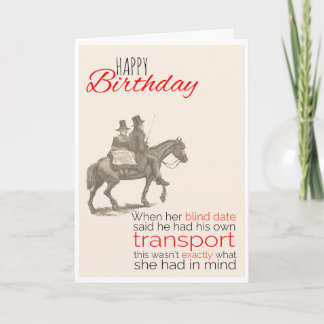 Happy Birthday, Victorian Humor, Bad Blind Date, Card