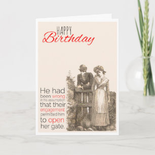 Happy Birthday, Victorian Humour, Innuendo Engaged Card