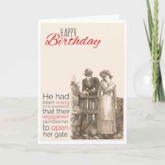 Happy Birthday, Victorian Humour, Innuendo Engaged Card