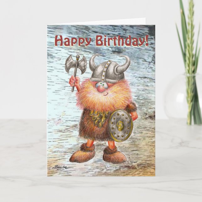 Happy Birthday Viking Birthday Card (Front)