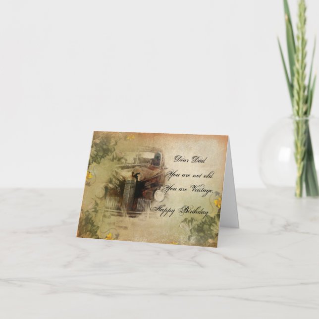 Happy Birthday Vintage Card (Front)