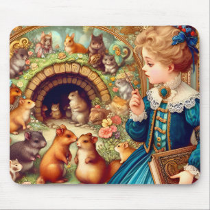 ~ HAPPY BIRTHDAY Vintage Girl ~ Mouse Pad