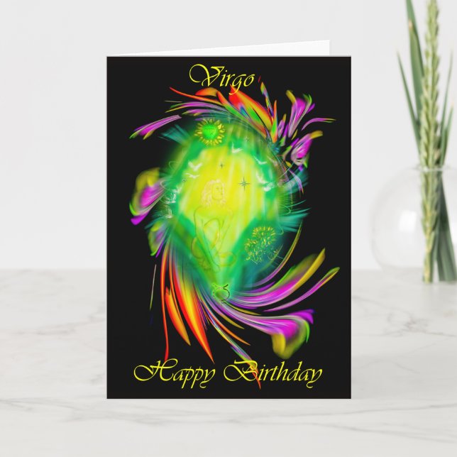 Happy Birthday Virgo - Jungfrau Card (Front)