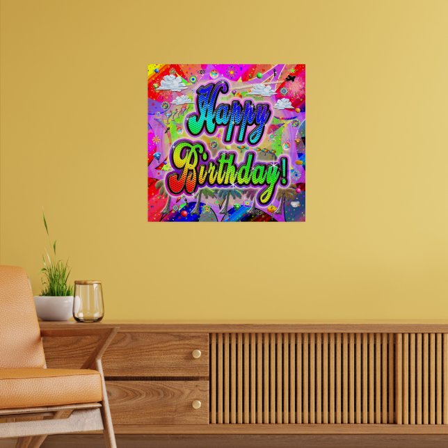 Happy Birthday Vista Poster (Living Room 2)
