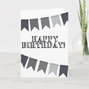 Happy Birthday W/ Banner  Card