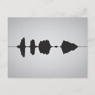 Happy Birthday Waveform Postcard 4