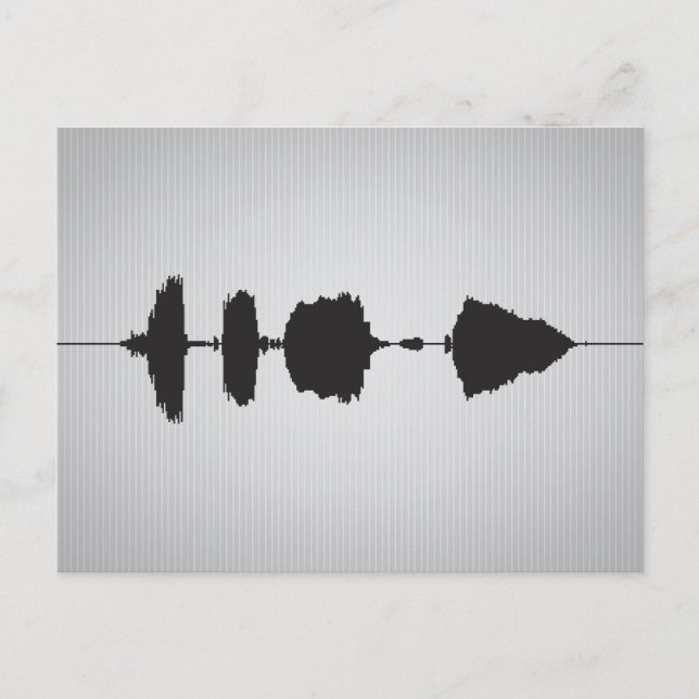 Happy Birthday Waveform Postcard 4 (Front)