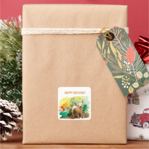 Happy birthday! West highland terrier! Square Sticker