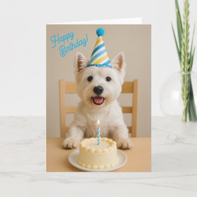 Happy Birthday Westie Birthday Card (Front)