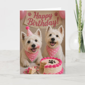 Happy Birthday Westie Birthday Card