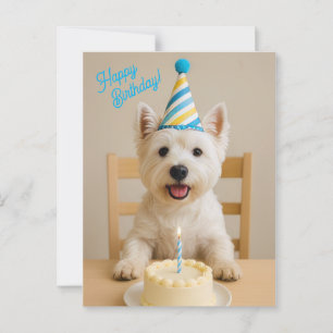 Happy Birthday Westie Birthday Card