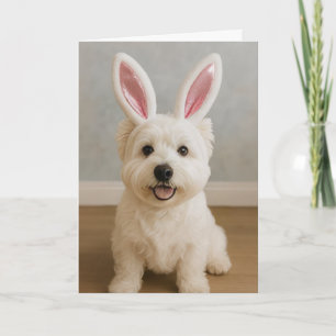 Happy Birthday Westie Easter Card