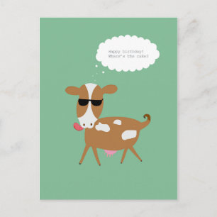 HAPPY BIRTHDAY WHERE'S THE CAKE?  POSTCARD