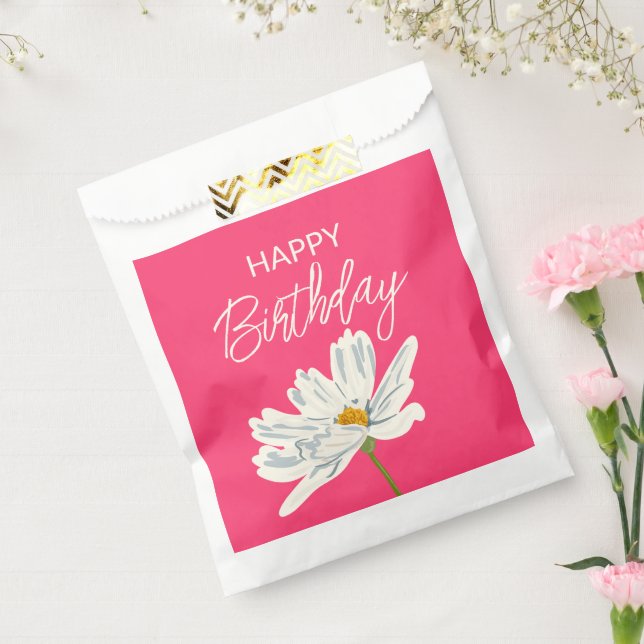 Happy Birthday While Summer Artistic Flower  Favour Bag (Sealed)